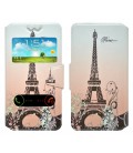 Θήκη Book Ancus S-View Elastic Art Collection Universal για Smartphone 4.9" - 5.2" Paris Μπέζ