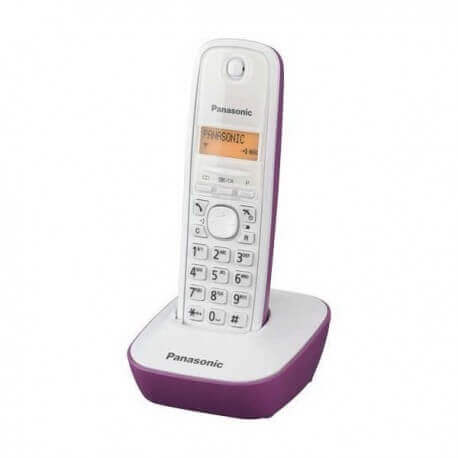 Ασύρματο Ψηφιακό Τηλέφωνο Panasonic KX-TG1611 Λευκό-Μώβ