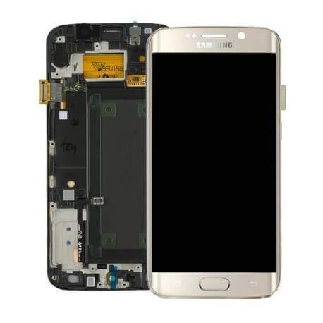 Γνήσια Οθόνη & Μηχανισμός Αφής Samsung SM-G925F Galaxy S6 Edge Χρυσαφί GH97-17162C