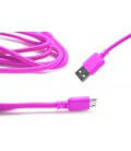 Καλώδιο σύνδεσης Κορδόνι Ancus USB σε Micro USB με Ενισχυμένες Επαφές  Ρόζ