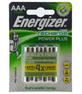 Μπαταρία Επαναφορτιζόμενη Energizer ACCU Recharge Power Plus 700 mAh size AAA 1.2V Τεμ. 4