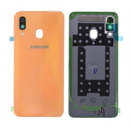 Καπάκι Μπαταρίας Samsung SM-A405F Galaxy A40 Πορτοκαλί-Κοραλί Original GH82-19406D
