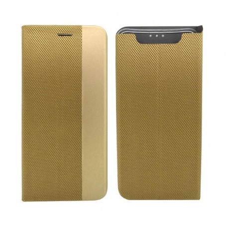 Θήκη Book Ancus Magnetic Canvas για Samsung SM-A805F Galaxy A80 TPU Χρυσαφί
