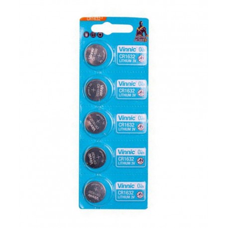 Buttoncell Vinnic CR1632 3V Τεμ. 5 με Διάτρητη Συσκευασία
