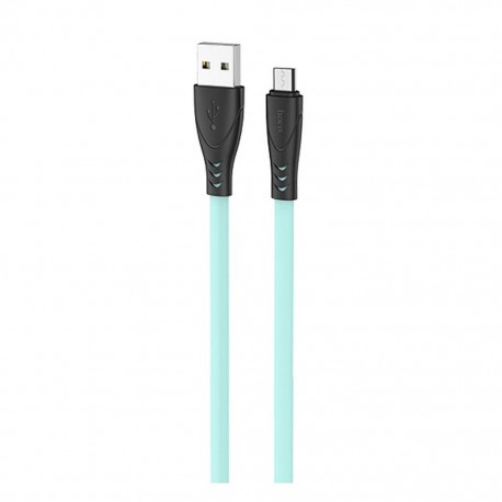 Καλώδιο σύνδεσης Hoco X42 USB σε Micro-USB 2.4A Fast Charging με Ανθεκτική Σιλικόνη 1μ. Πράσινο