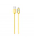 Καλώδιο σύνδεσης Hoco UPL 12 Plus USB σε Micro-USB 2.4A με PVC Jelly και Φωτεινή Ένδειξη 1,2μ. Χρυσαφί