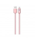 Καλώδιο σύνδεσης Hoco UPL 12 Plus USB σε Micro-USB 2.4A με PVC Jelly και Φωτεινή Ένδειξη 1,2μ. Ροζ Χρυσό