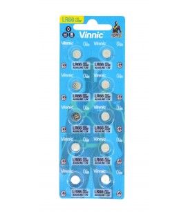 Buttoncell Vinnic L626F AG4 LR66 Τεμ. 10 με Διάτρητη Συσκευασία