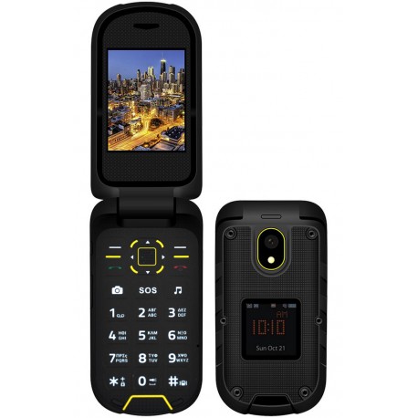 Vertex K205 Dual Sim IP68 με Κάμερα, 2 Οθόνες, Bluetooth, Ραδιόφωνο (Λειτουργεί χωρίς Handsfree), Φακό Μαύρο