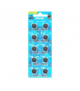 Buttoncell Vinnic LR1142F AG12 LR43 Τεμ. 10 με Διάτρητη Συσκευασία
