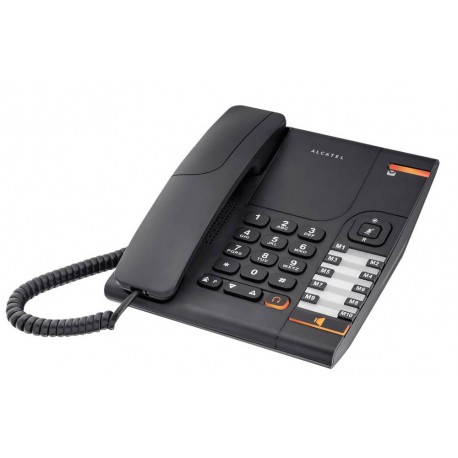 Σταθερό Ψηφιακό Τηλέφωνο Alcatel Temporis 380 Μαύρο, με Ανοιχτή Ακρόαση και Υποδοχή Σύνδεσης Ακουστικού Κεφαλής (RJ9)