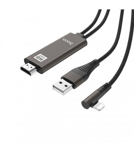 Καλώδιο Σύνδεσης Hoco UA14 Lightning σε HDMI 1080P HD 5V/1A Μαύρο 2m