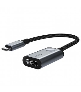 Καλώδιο Hoco HB21 USB-C σε HDMI Θηλυκό 4K 30Hz 3840X2160P Μαύρο-Ασημί 15cm