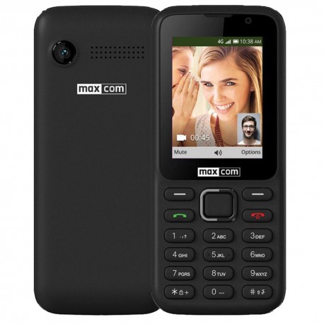 Maxcom MK241 KaiOS 4G voLTE με Εφαρμογές, Κάμερα, Bluetooth, Φακό και Ραδιόφωνο Μαύρο