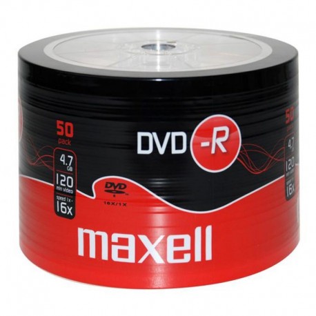 DVD-R Maxell 16X SP50 για Καταγραφή 120min / 4.7GB Συσκευασία 50 τμχ