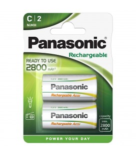 Μπαταρία Επαναφορτιζόμενη Panasonic size C HHR-2SRE/2B 1.2V Τεμ. 2