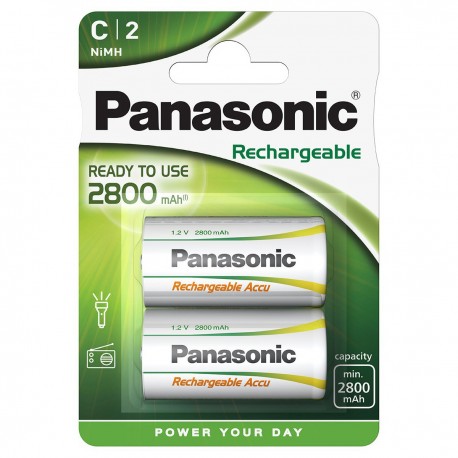 Μπαταρία Επαναφορτιζόμενη Panasonic size C HHR-2SRE/2B 1.2V Τεμ. 2