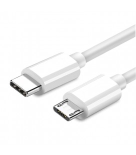 Καλώδιο σύνδεσης Ancus HiConnect USB-C σε Micro USB με Μακρύ Κονέκτορα Λευκό