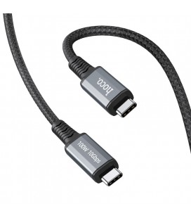 Καλώδιο σύνδεσης Hoco US01 USB3.1 GEN2 10Gbps 100W Super-Speed USB-C σε USB-C 3.0A  1,2μ. Μαύρο