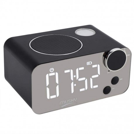 Φορητό Ηχείο Bluetooth Musky DY39 με Ξυπνητήρι, Ραδιόφωνο, Ανοιχτή Ακρόαση και Υποδοχή USB, AUX, Κάρτα Μνήμης