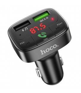Φορτιστής Αυτοκινήτου Hoco E59 Promise QC3.0 με Wireless FM Transmitter 2 USB Θύρες και Micro SD Μαύρος