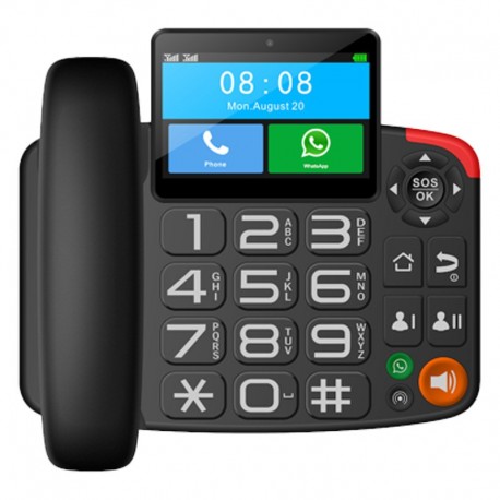 Σταθερό GSM Τηλέφωνο Maxcom MM42D 4G Μαύρο με Λειτουργία Κινητού Τηλεφώνου, Πλήκτρο SOS, Android 6.0 και Μεγάλη Οθόνη 3.97"