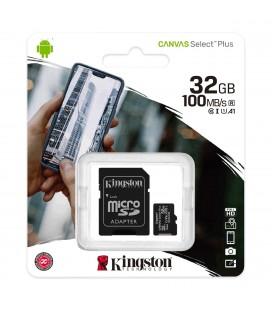 Κάρτα Μνήμης Kingston Canvas Select Plus+ MicroSDHC Class 10 με SD Αντάπτορα έως 100MB/s SDCS2/32GB