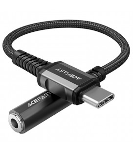 Καλώδιο σύνδεσης Acefast C1-07 USB-C σε 3.5mm Θηλυκό Braided 18εκ. Μαύρο