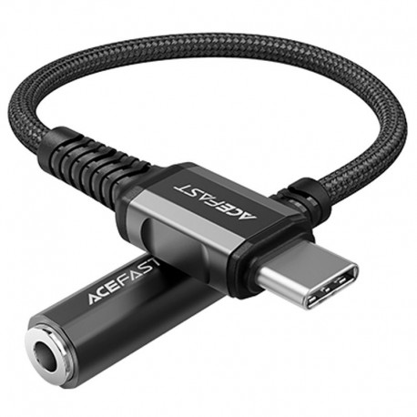 Καλώδιο σύνδεσης Acefast C1-07 USB-C σε 3.5mm Θηλυκό Braided 18εκ. Μαύρο