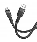 Καλώδιο Σύνδεσης Hoco U110 USB σε USB-C Braided 2.4A Μαύρο 1.2m