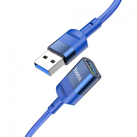 Καλώδιο Προέκτασης Hoco U107 USB Αρσενικό σε USB 3.0 Θηλυκό 3A 5Gbps 1.2m Μπλε