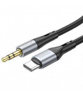 Καλώδιο σύνδεσης Ήχου Hoco UPA22 Silicone USB-C σε 3.5mm Αρσενικό 1m Μαύρο