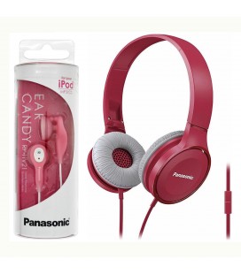Ακουστικά Panasonic RP-HF100ME-P 3.5mm με Μικρόφωνο Ροζ + Ακουστικά Panasonic RP-HV21E-P 3.5mm Ροζ με Κλιπ Χωρίς Μικρόφωνο