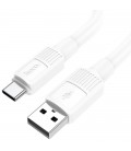 Καλώδιο σύνδεσης Hoco X84 Solid USB σε USB-C 3A Λευκό 1m Υψηλής Αντοχής
