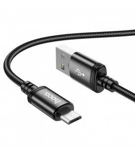 Καλώδιο σύνδεσης Hoco X89 Wind USB σε Micro USB 2.4A 1m Μαύρο Braided