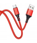 Καλώδιο σύνδεσης Borofone BX54 Ultra bright USB σε Micro USB 2.4A Κόκκινο 1m Braided