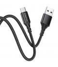 Καλώδιο σύνδεσης Borofone BX54 Ultra Bright USB σε Micro USB 2.4A Μαύρο 1m Braided