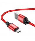 Καλώδιο σύνδεσης Hoco X89 Wind USB σε Micro USB 2.4A 1m Κόκκινο Braided