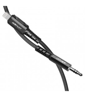 Καλώδιο σύνδεσης Ήχου Acefast C1-06 Hi-Fi Lightning σε 3.5mm Μαύρο 1.2m MFI Certification Braided