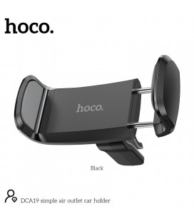 Βάση Στήριξης Αεραγωγού Αυτοκινήτου Hoco DCA19 Mini 360° Μαύρη για Συσκευές 50-80mm