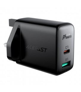 Φορτιστής Ταξιδίου Acefast A8 Fast Charging USB-C PD32W USB-A Μαύρος με UK Plug