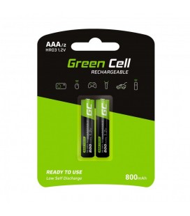 Μπαταρία Επαναφορτιζόμενη Green Cell GR08 800 mAh size AAA HR03 1.2V Τεμ. 2