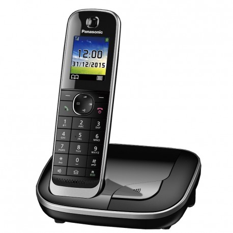 Ασύρματο Ψηφιακό Τηλέφωνο Panasonic KX-TGJ310GRB Μαύρο με Υποδοχή Hands Free Λειτουργία Διακοπής Ρεύματος και Baby Monitor