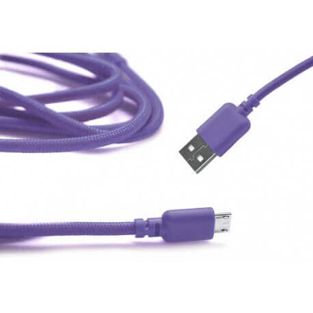 Καλώδιο σύνδεσης Κορδόνι Ancus USB σε Micro USB με Ενισχυμένες Επαφές Μώβ