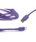 Καλώδιο σύνδεσης Κορδόνι Ancus USB σε Micro USB με Ενισχυμένες Επαφές Μώβ