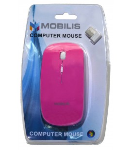 Ασύρματο Ποντίκι Mobilis MM-131 4 Πλήκτρων 1600 DPI Ρόζ (112*57*35mm)