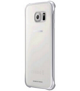 Θήκη Faceplate Samsung Clear Cover EF-QG920BSEGWW για SM-G920F Galaxy S6 Διάφανο - Ασημί