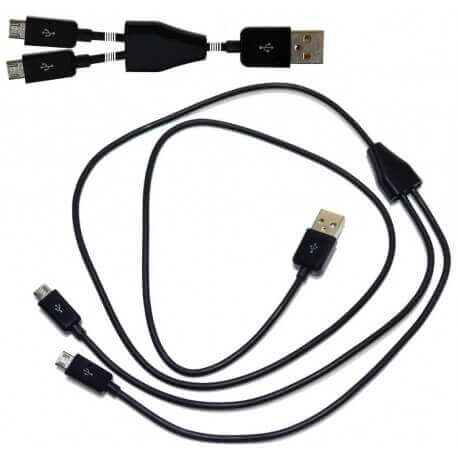 Καλώδιο σύνδεσης Ancus USB σε 2 x Micro USB Μαύρο